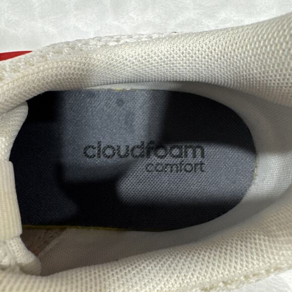 Adidas Questar Shoes Mens 10.5 Cloudfoam White/Red Mesh Sneakers Running FV9067 - Picture 10 of 16